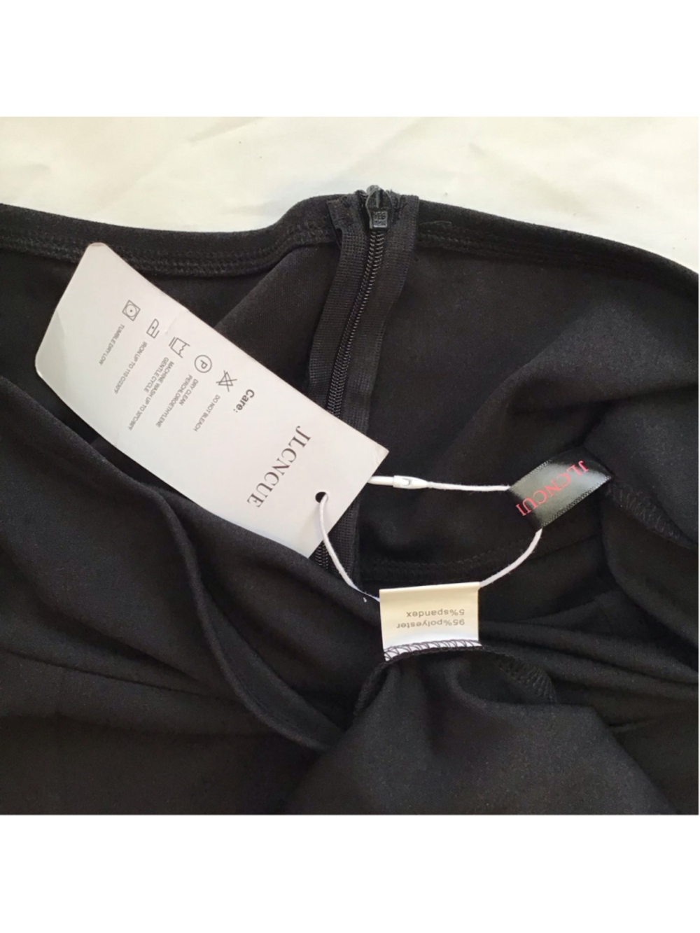NWT- JLCNCUE Women's Elegant Sexy Strapless Black Midi Dress Size M - Picture 11 of 11